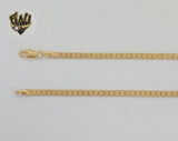 (1-1664) Laminado de oro - Cadena de eslabones Rolo aplanados de 3,5 mm - BGO