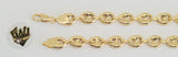 (1-60034) Gold Laminate - 8mm Puff Marine Men Bracelet- 8.5" - BGF - Fantasy World Jewelry