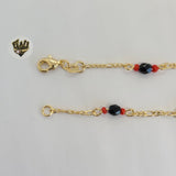 (1-0985) Gold Laminate -2mm Link Baby Bracelet w/ Plate - 5.5" - BGF - Fantasy World Jewelry