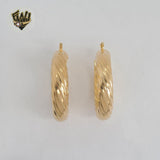 (1-2986-1) Gold Laminate - Twisted Hoops - BGF