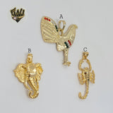 (1-2237) Gold Laminate - Animal Pendants - BGO