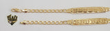 (1-60071) Gold Laminate - 5mm Curb Link Men Bracelet w/Plate - 8" - BGF - Fantasy World Jewelry