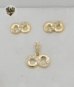 (1-6010) Gold Laminate - Infinity Zircon Set - BGF - Fantasy World Jewelry