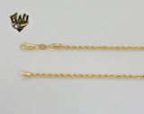 (1-1621) Laminado de oro - Cadena de eslabones de cuerda de 3 mm - BGF