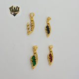 (1-2444) Gold Laminate Pendants - Colorful Zircon Pendant - BGO