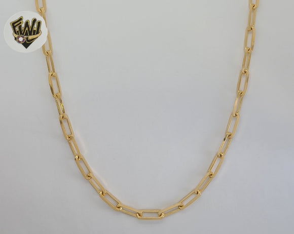 (1-1814 JK) Laminado dorado - Cadena de eslabones con clip de papel de 5 mm - BGF