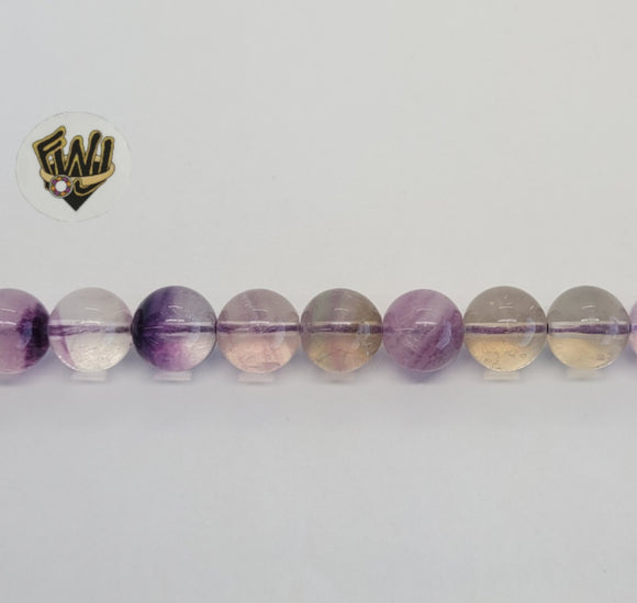 (MBEAD-191) 10mm Fluorite Beads - Fantasy World Jewelry