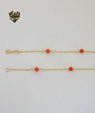 (1-3902-E) Gold Laminate - 6mm Beads Necklace - BGF