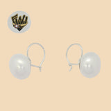 (2-3424) 925 Sterling Silver - Pearl Earrings. - Fantasy World Jewelry