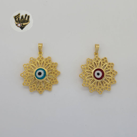 (1-2289-1) Gold Laminate - Evil Eye Pendants - BGO