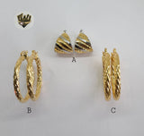 (1-2726) Gold Laminate Hoops - BGO - Fantasy World Jewelry