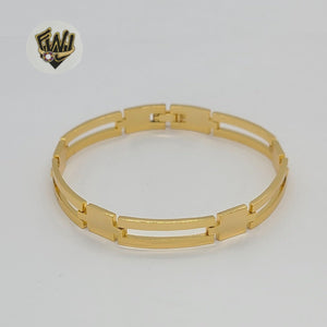 (1-0496) Gold Laminate - 8mm Alternative Link Bracelet - 7" - BGO - Fantasy World Jewelry