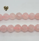 (MBEAD-171) 12mm Quarzo Rosado Faceted Beads - Fantasy World Jewelry