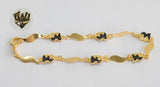 (1-0090) Gold Laminate - 6.5mm Alternative Link Anklet - 10" - BGO - Fantasy World Jewelry