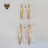 (1-2775) Gold Laminate - Three Tone Hoops - BGO