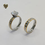 (4-0095) Stainless Steel - Wedding Rings. - Fantasy World Jewelry