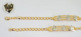 (1-0840) Gold Laminate -5mm Open Curb Link Bracelet - 8" - BGF - Fantasy World Jewelry