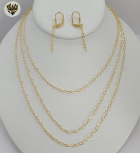 (1-6080) Gold Laminate - Layered Hearts Set - BGO - Fantasy World Jewelry