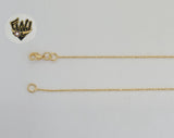 (1-1559-1) Gold Laminate - 1mm Twisted Link Balls Chain - 32" - BGO