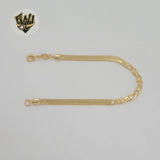 (1-0511) Gold Laminate - 4mm Herringbone Link Bracelet - BGF