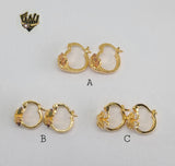 (1-2643 E-F) Gold Laminate Hoops - BGO - Fantasy World Jewelry