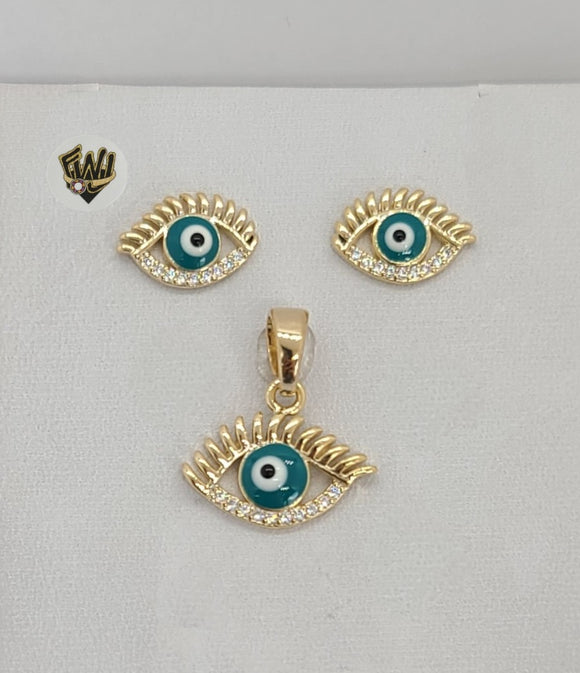 (1-6120) Gold Laminate - Eye Set - BGO - Fantasy World Jewelry