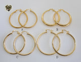 (1-2844) Gold Laminate - Plain Hoops - BGO - Fantasy World Jewelry