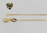 (1-0265) Gold Laminate - 1mm Box Anklet w/Amulet Charms 10" - BGO - Fantasy World Jewelry