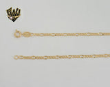 (1-1757) Gold Laminate - 3mm Figaro Link Chain - BGF