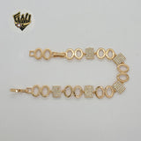 (1-60082) Gold Laminate - 10.5mm Zircon Bracelet - BGO