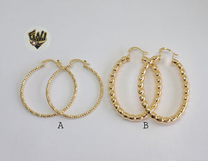 (1-2727) Gold Laminate Hoops - BGO - Fantasy World Jewelry