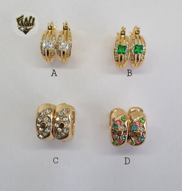 (1-2656 B-D) Gold Laminate Hoops - BGO - Fantasy World Jewelry