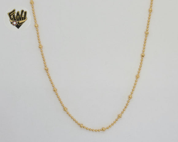 (1-1526-3) Laminado de oro - Cadena de eslabones de bolas de 3 mm - BGF