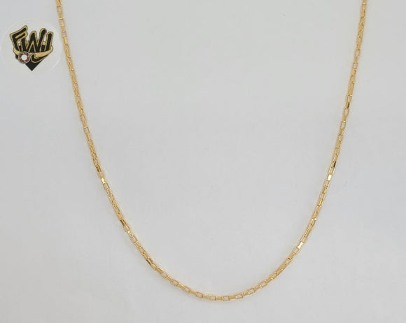 (1-1813-2) Gold Laminate - 1.5mm Paper Clip Link Chain - BGF