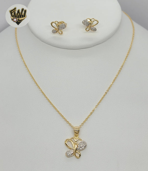 (1-6101) Gold Laminate - Butterfly Set - BGF - Fantasy World Jewelry