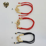(1-60099) - Gold Plated Red String Bracelet.