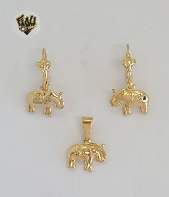 (1-6093) Gold Laminate - Elephants Set - BGF