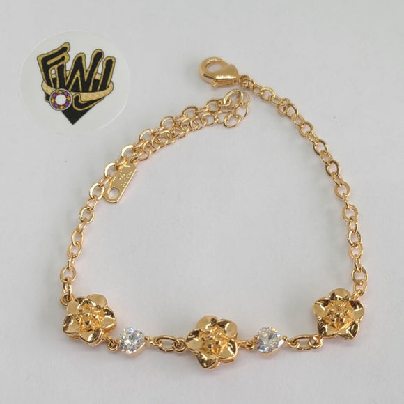 (1-0511) Gold Laminate Bracelet -2.5mm Rolo Link Bracelet- 7.5'',Adjustable-BGO - Fantasy World Jewelry