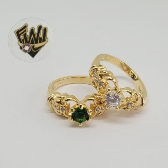 (1-3080) Gold Laminate - CZ Ring - BGO - Fantasy World Jewelry