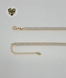 (1-6198) Gold Laminate - 5mm Eternity Zircon Necklace - BGF - Fantasy World Jewelry