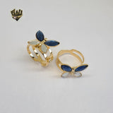 (1-3110-2) Gold Laminate - Butterfly Ring - BGF - Fantasy World Jewelry