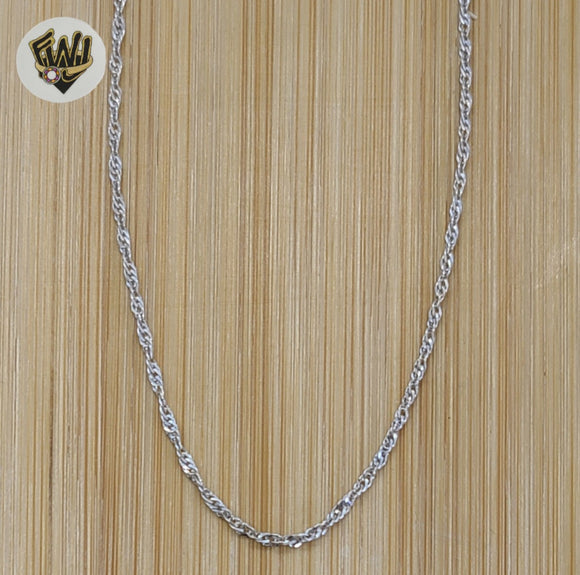 (2-8096) 925 Sterling Silver - 1.5mm Magic Twist Link Chains. - Fantasy World Jewelry