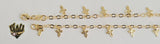 (1-0912) Gold Laminate -3mm Open Link w/ Charms Bracelet - 7.5" - BGF - Fantasy World Jewelry