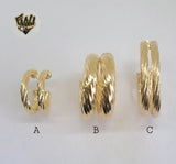 (1-2976) Gold Laminate - Twisted Half Hoops - BGF - Fantasy World Jewelry