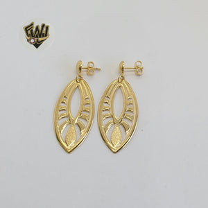 (1-1105) Gold Laminate Earrings - BGO - Fantasy World Jewelry