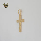 (1-2389-1) Gold Laminate - Cross Pendants - BGF