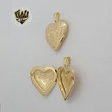 (1-2407) Gold Laminate - Open Locket Heart Pendant - BGF