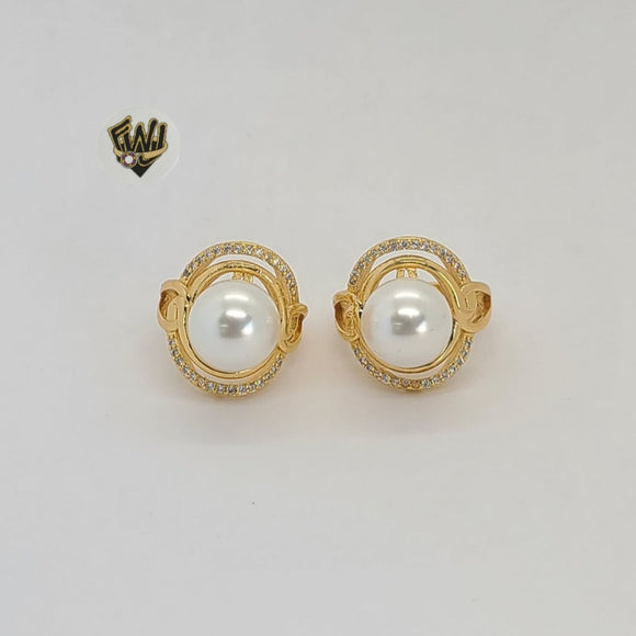 (1-3175-2) Gold Laminate - Pearl Ring - BGO - Fantasy World Jewelry