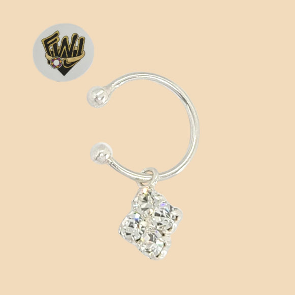 (2-4132) 925 Sterling Silver - Zircon Cuff Earrings. - Fantasy World Jewelry