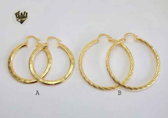 (1-2737-1) Gold Laminate Hoops - BGO - Fantasy World Jewelry